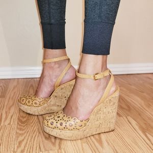 Tory Burch Verity Leather Wedge